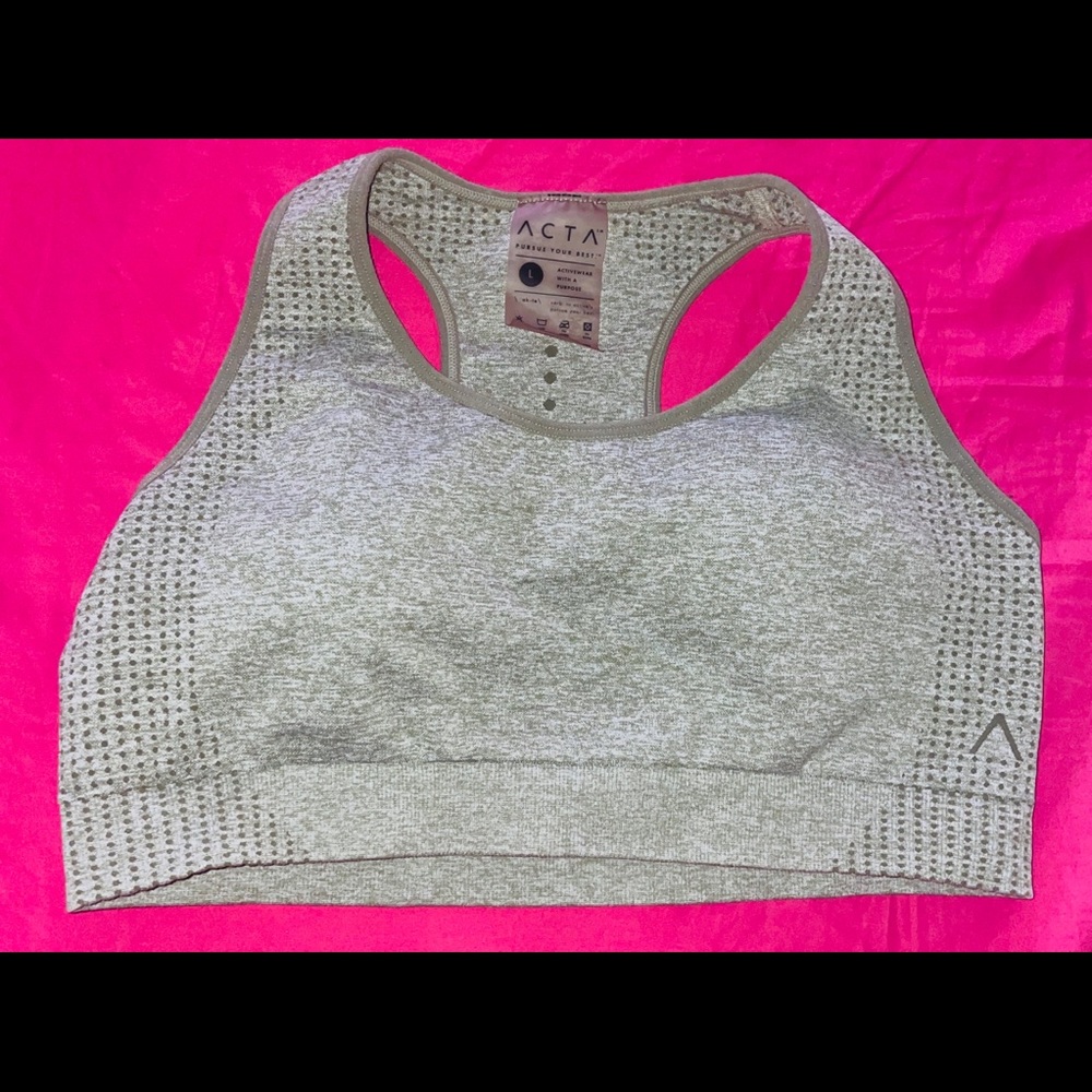 Kora ACTA Seamless Marl Sports Bra - Sage - L